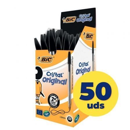 BIC Bolígrafo Cristal trazo medio negro